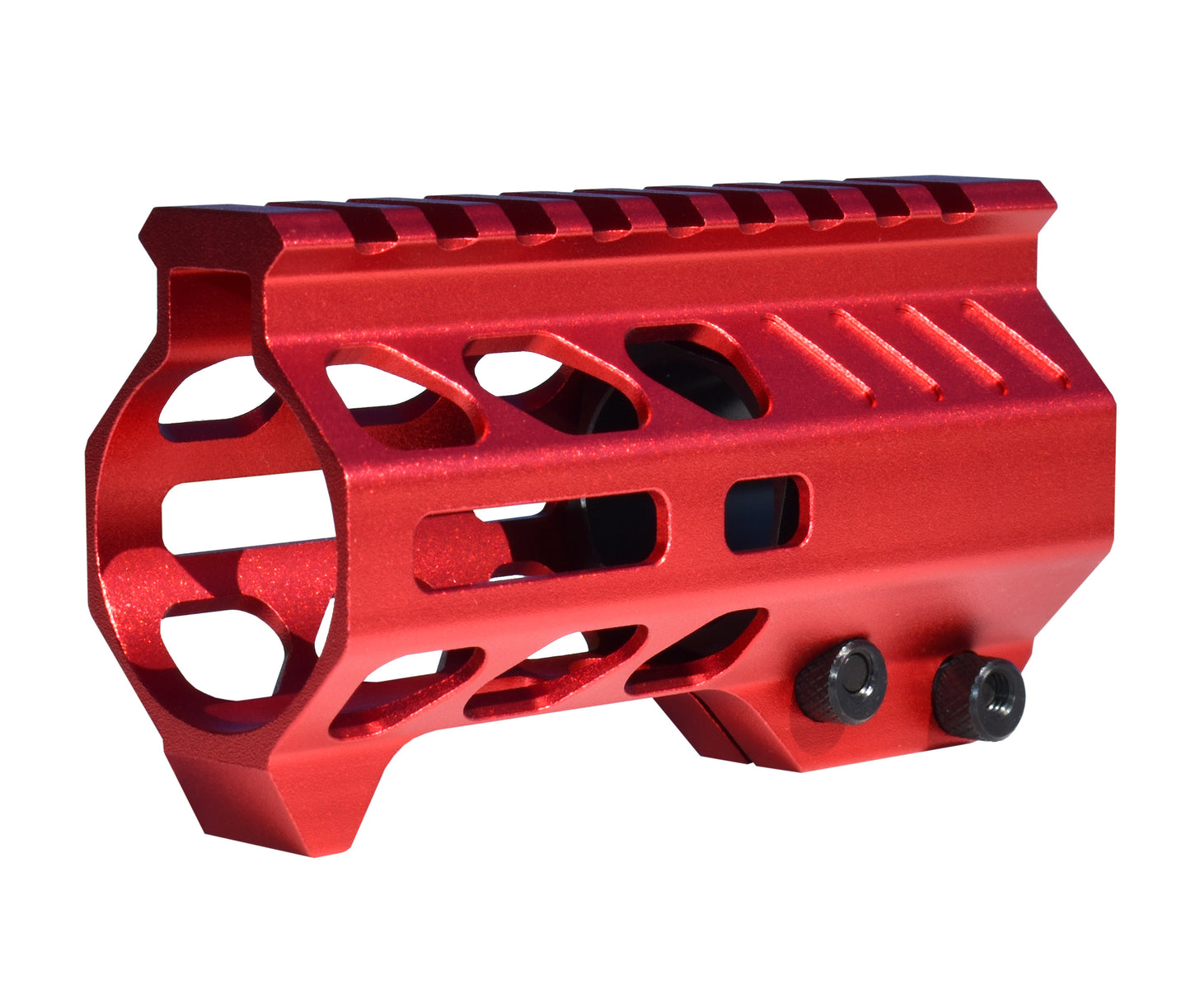 Super Slim 4.2" M-LOK Free Float Handguard for AR-15 223/5.56 and AR Pistols, with Integrated Fore-End Hand Stop, Red