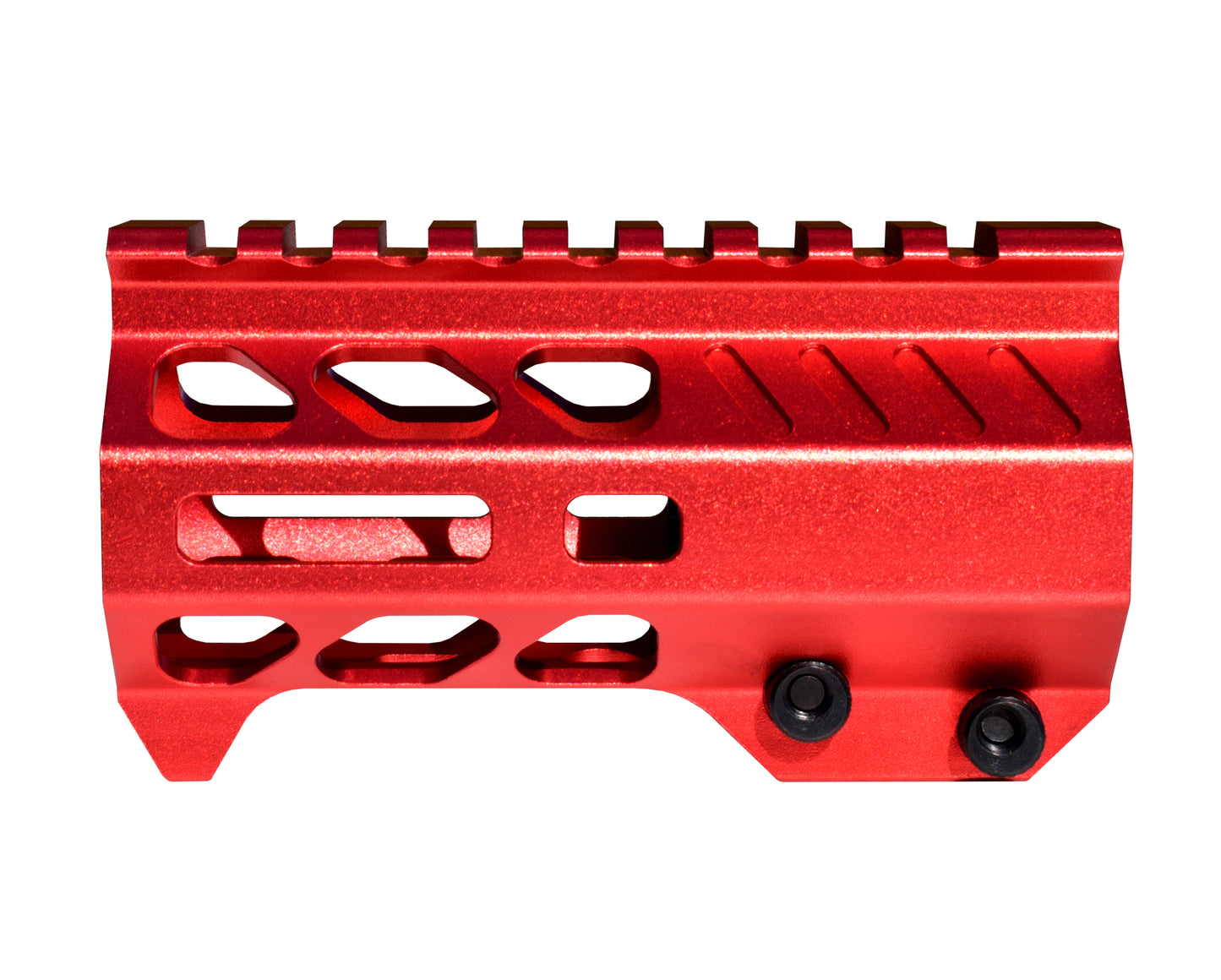 Super Slim 4.2" M-LOK Free Float Handguard for AR-15 223/5.56 and AR Pistols, with Integrated Fore-End Hand Stop, Red