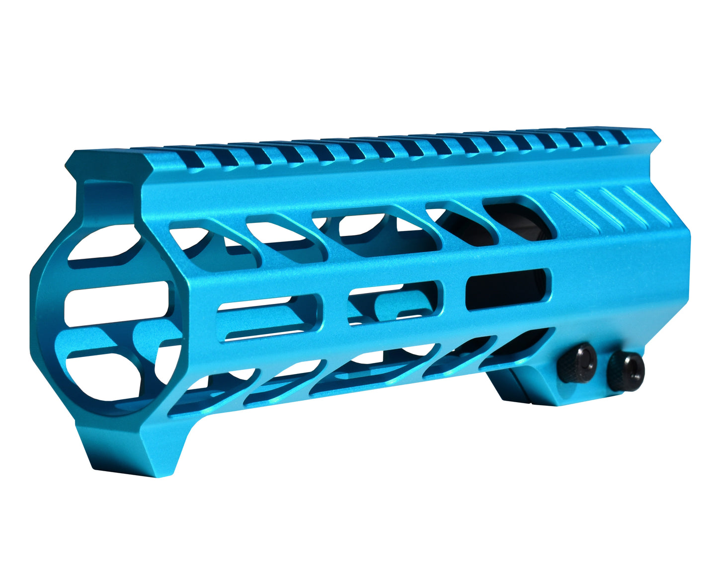 Super Slim 7" M-LOK Free Float Handguard for AR-15 223/5.56 and AR Pistols, with Integrated Fore-End Hand Stop. Blue