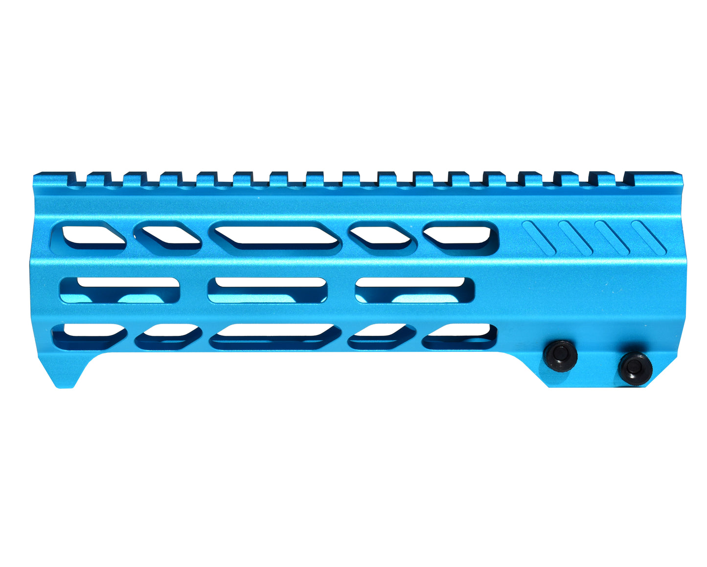 Super Slim 7" M-LOK Free Float Handguard for AR-15 223/5.56 and AR Pistols, with Integrated Fore-End Hand Stop. Blue