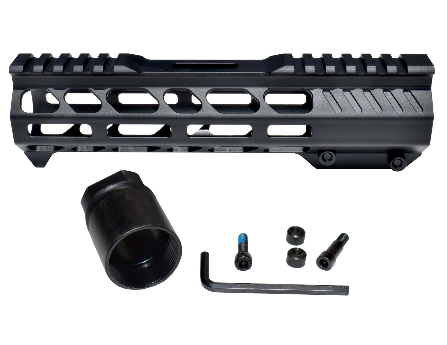 Super Slim 8.2" M-LOK Free Float Handguard for AR-15 223/5.56 and AR Pistols, with Integrated Fore-End Hand Stop