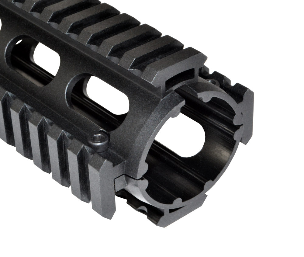 2 Piece Drop In Handguard Quad Rail Mount 8.75" Mid Length, for AR-15 .223 / 5.56 with Round End Cap