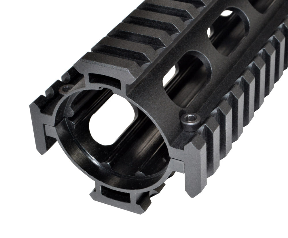 2 Piece Drop In Handguard Quad Rail Mount 8.75" Mid Length, for AR-15 .223 / 5.56 with Round End Cap