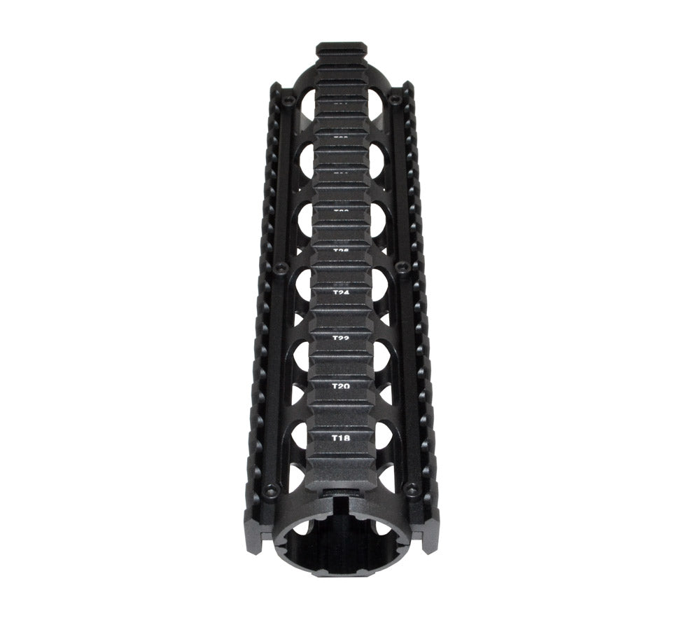 2 Piece Drop In Handguard Quad Rail Mount 8.75" Mid Length, for AR-15 .223 / 5.56 with Round End Cap