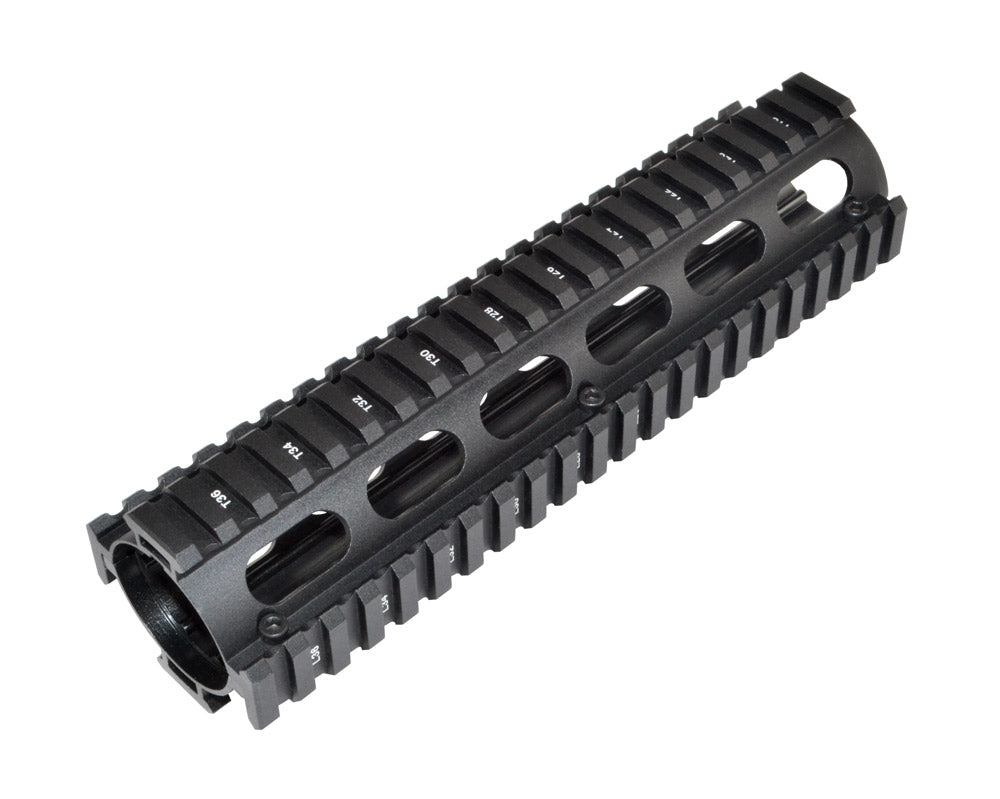 2 Piece Drop In Handguard Quad Rail Mount 8.75" Mid Length, for AR-15 .223 / 5.56 with Round End Cap