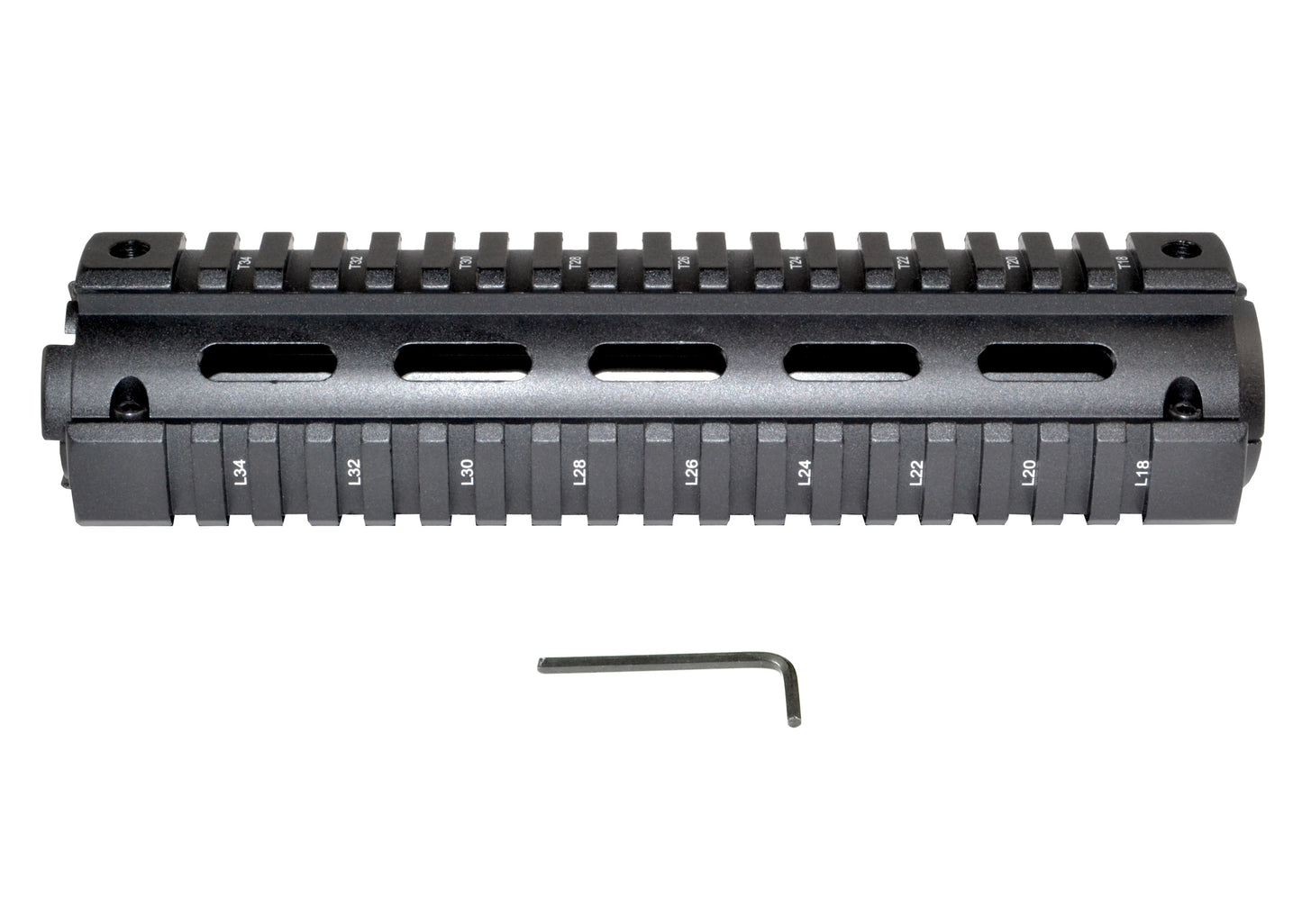 2 Piece Drop In Handguard Quad Rail Mount 8.75" Mid Length for .223 / 5.56