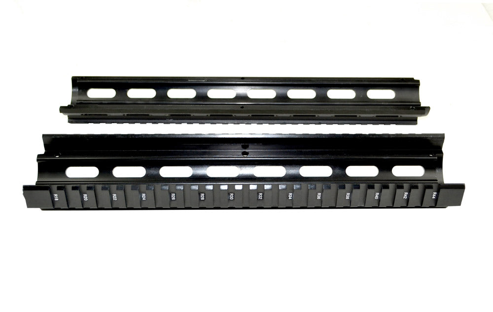 2 Piece Drop In Handguard Quad Rail 12" Rifle Length for .223 and 5.56 (Fits Round End Cap)