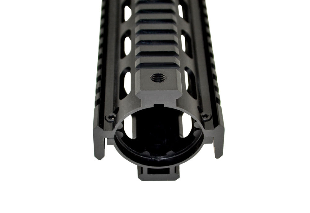 2 Piece Drop In Handguard Quad Rail 12" Rifle Length for .223 and 5.56 (Fits Round End Cap)