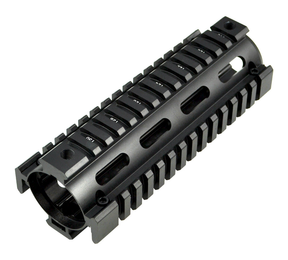 For 6.75" to 7" Carbine Length - 2 Piece Drop In Handguard Quad Rail for .223 and 5.56