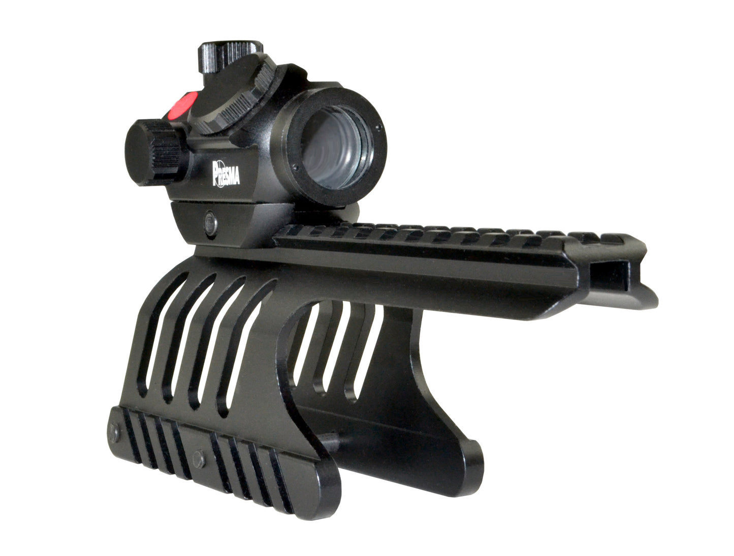 Remington 870 Shotgun Low Profile Handguard Rail Mount and Presma® Red Hawk Series 20mm Compact Reflex Red/Green Dot Scope Combo