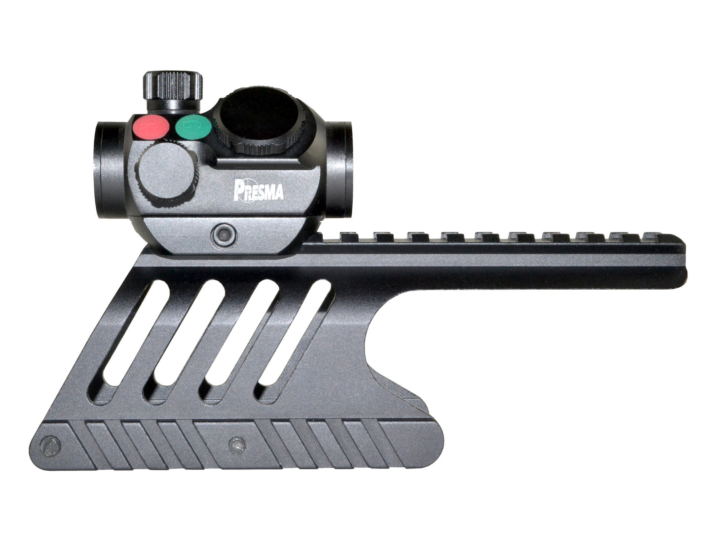 Remington 870 Shotgun Low Profile Handguard Rail Mount and Presma® Red Hawk Series 20mm Compact Reflex Red/Green Dot Scope Combo
