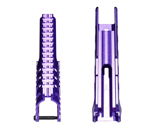 Rail Combo Set for Remington 870 12 Gauge Shotgun - Saddle Mount & Forend - Purple Aluminum