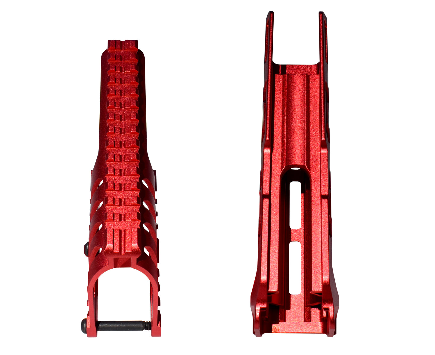 Rail Combo Set for Remington 870 12 Gauge Shotgun - Saddle Mount & Forend - Red Aluminum