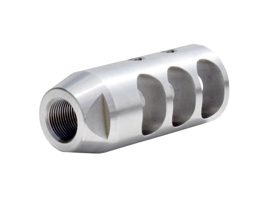 Muzzle Brake Recoil Compensator for AR-10 LR 308 5/8"x24 thread with Wrenching Flats, Stainless Steel