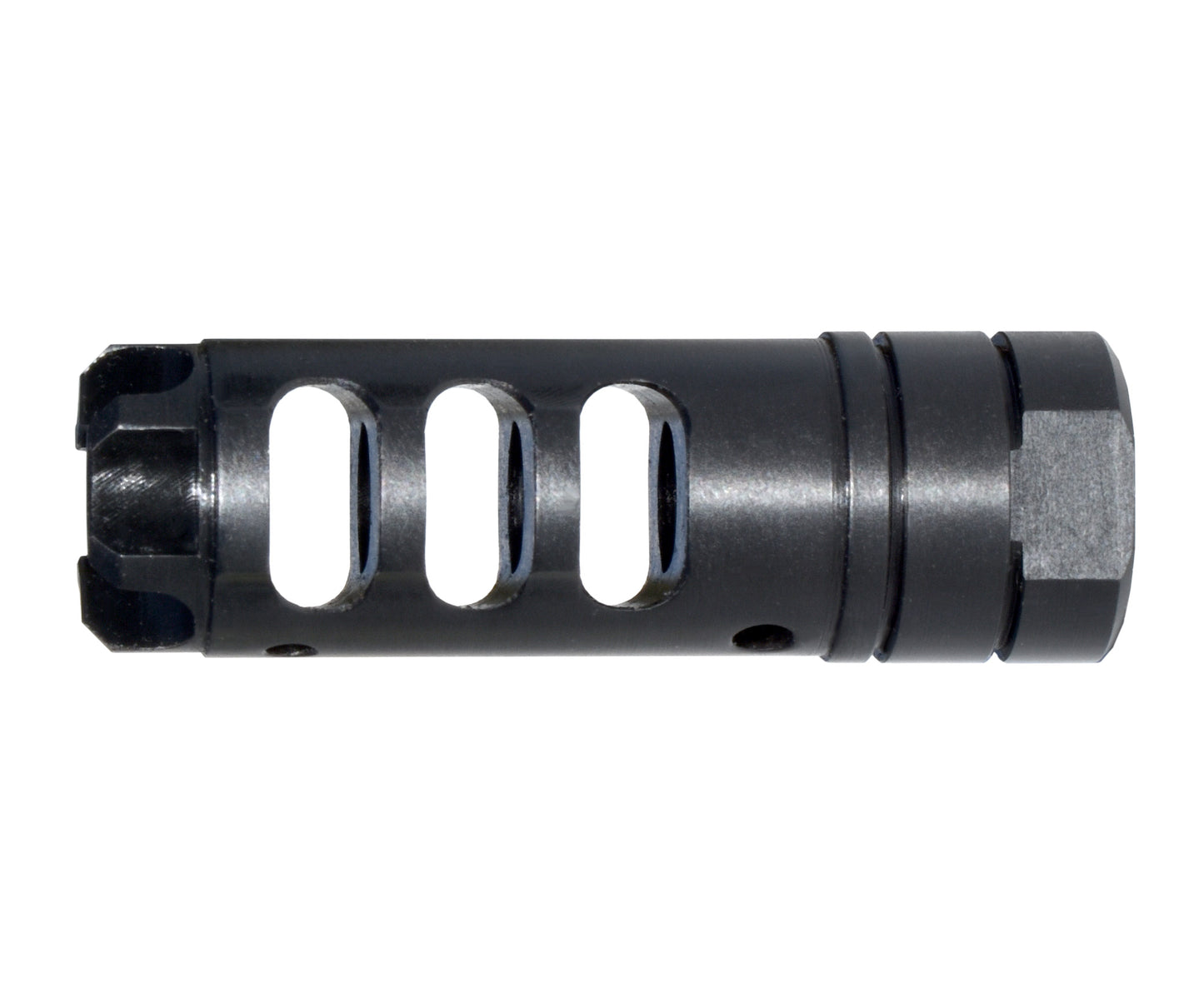 Steel muzzle brake 1/2″x28 .223, Black
