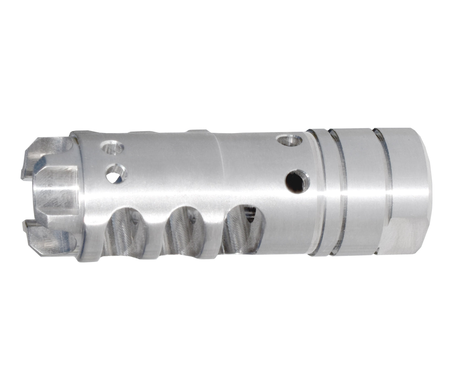 Stainless Steel muzzle brake 5/8″x24 .308/7.62 NATO