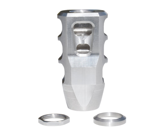 CNC Tanker Steel muzzle brake 49/64”x20, .50 Beowulf, Stainless Steel