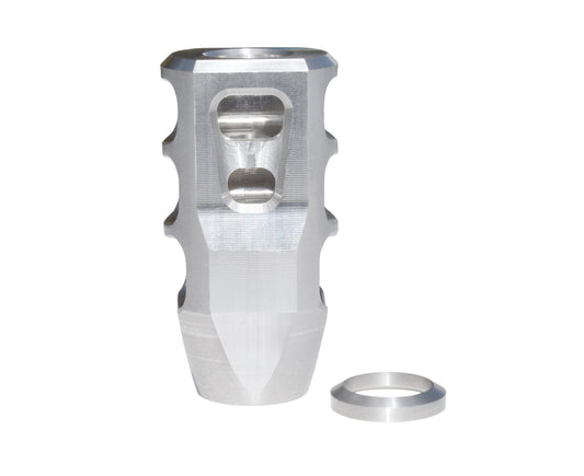 CNC Tanker Steel muzzle brake 5/8″x24, AR-10 .308/7.62 NATO, Stainless Steel