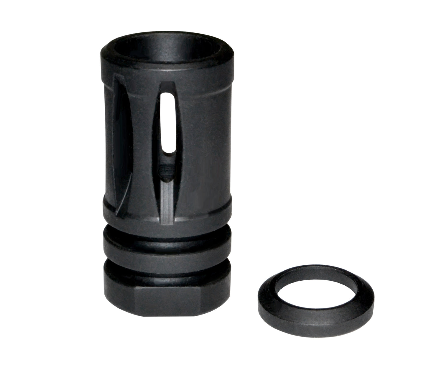 Bird Cage Type Muzzle Brake 1/2″x36 9MM, Black