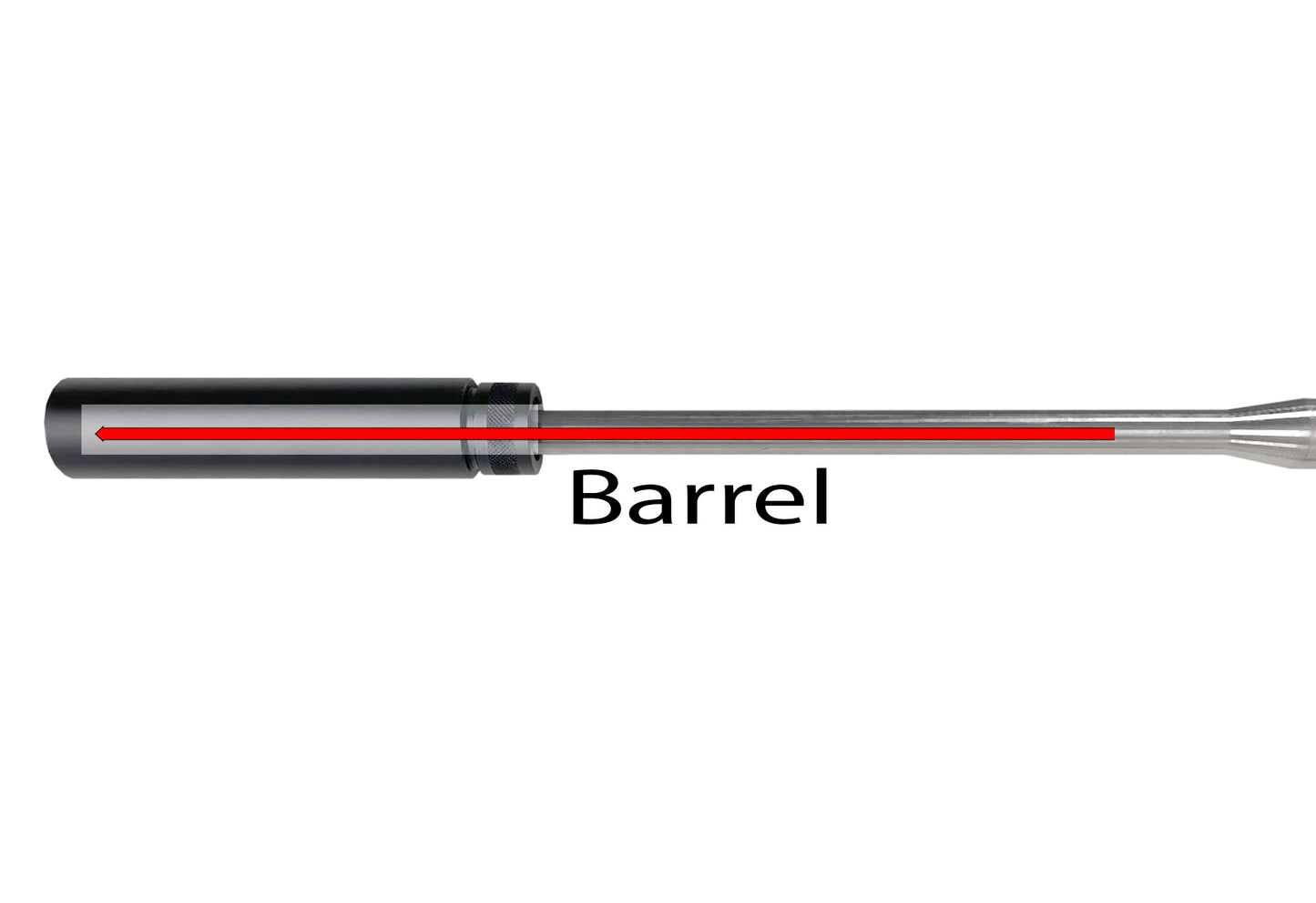 1/2”-28 TPI Aluminum Fake Can, 5.75" Long, Over The Barrel Style