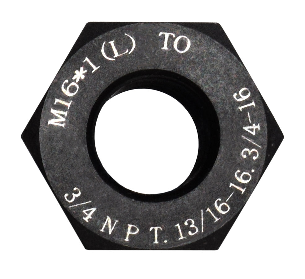 Barrel Muzzle Thread Adapter/Converter M16-1 LH Thread, to 3/4 NPT, 13/16-16, 3/4-16