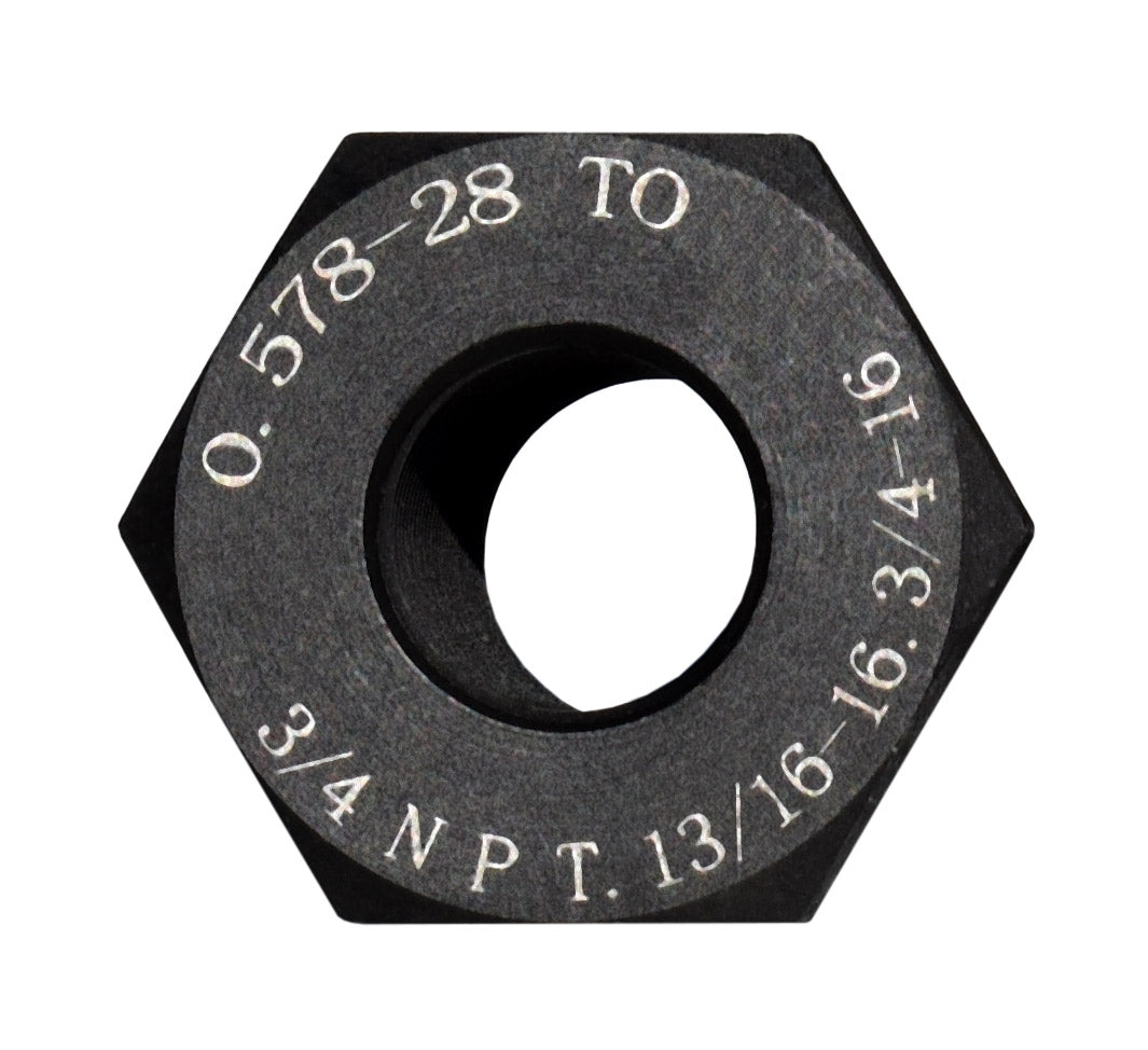 Barrel Muzzle Thread Adapter/Converter 0.578-28, to 3/4 NPT, 13/16-16, 3/4-16
