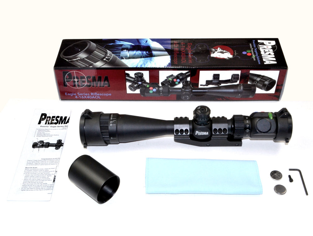 Presma® EX Professional Series 4-16X40 Precision Scope AO, RGB RXR Reticle