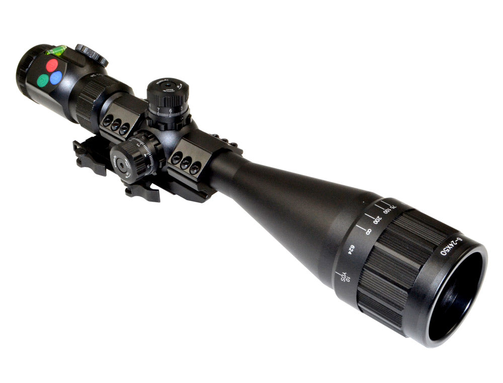 Presma® EX Professional Series 6-24X50 Precision Scope AO, RGB RXR Reticle