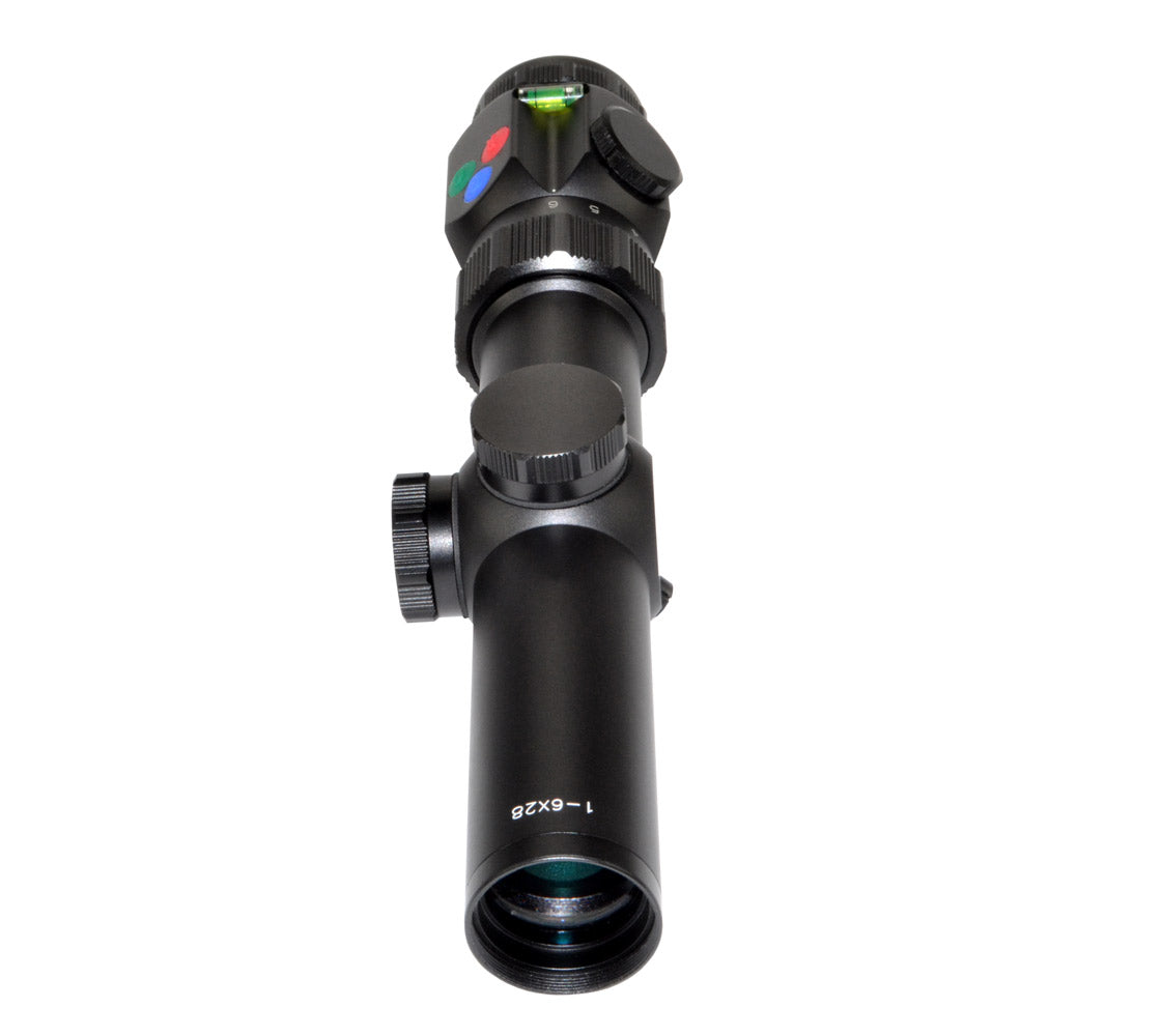 Presma® RXR6 Professional Series 1-6X28 Precision Scope, RGB RXR Glass Reticle