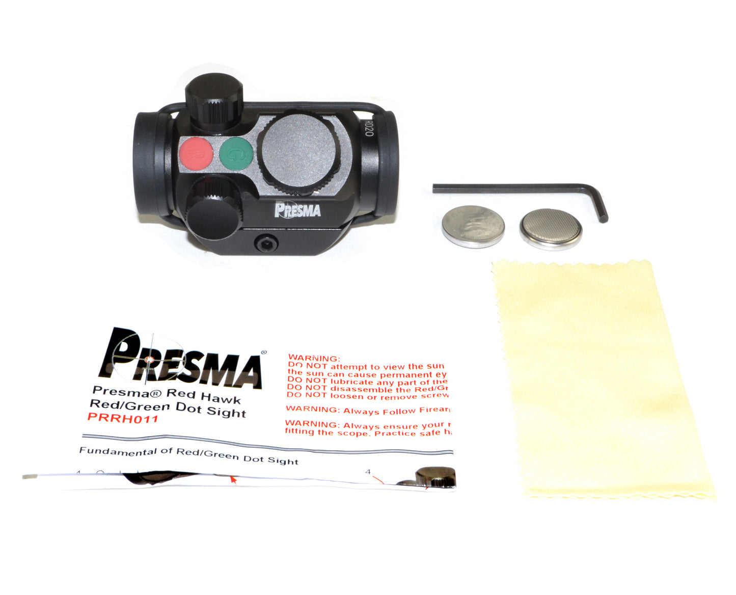 Presma® Red Hawk Series 20mm Compact Reflex Red/Green Dot Scope
