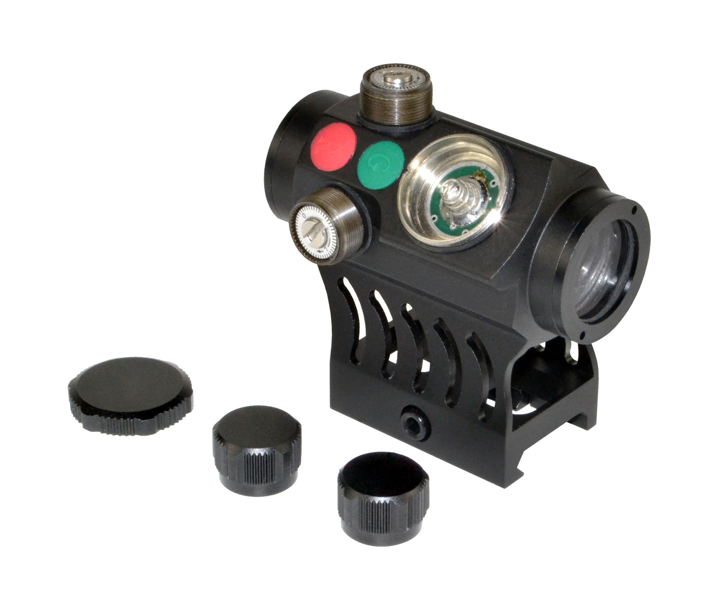 Presma® Red Hawk Series 20mm Compact Reflex Red/Green Dot Scope with Integrated 1" High Profile Riser Mount