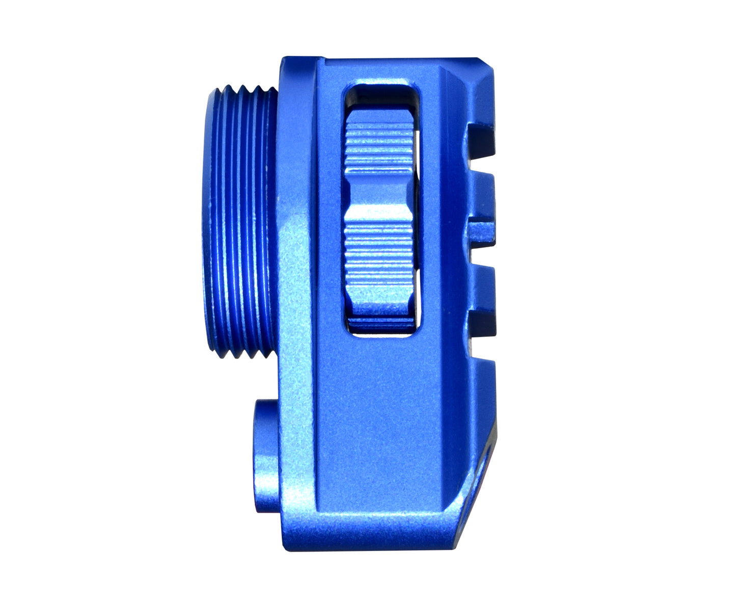 New! Aluminum Bufferless Stock Adapters with Picatinny Rails and QR Holes, Dark Blue