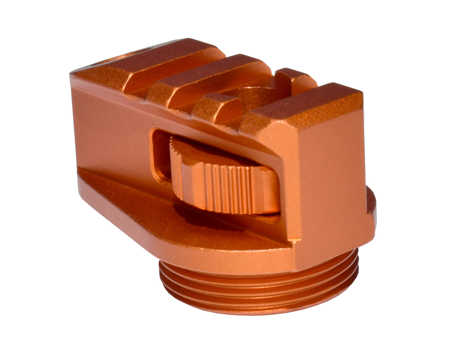 New! Aluminum Bufferless Stock Adapters with Picatinny Rails and QR Holes, Orange