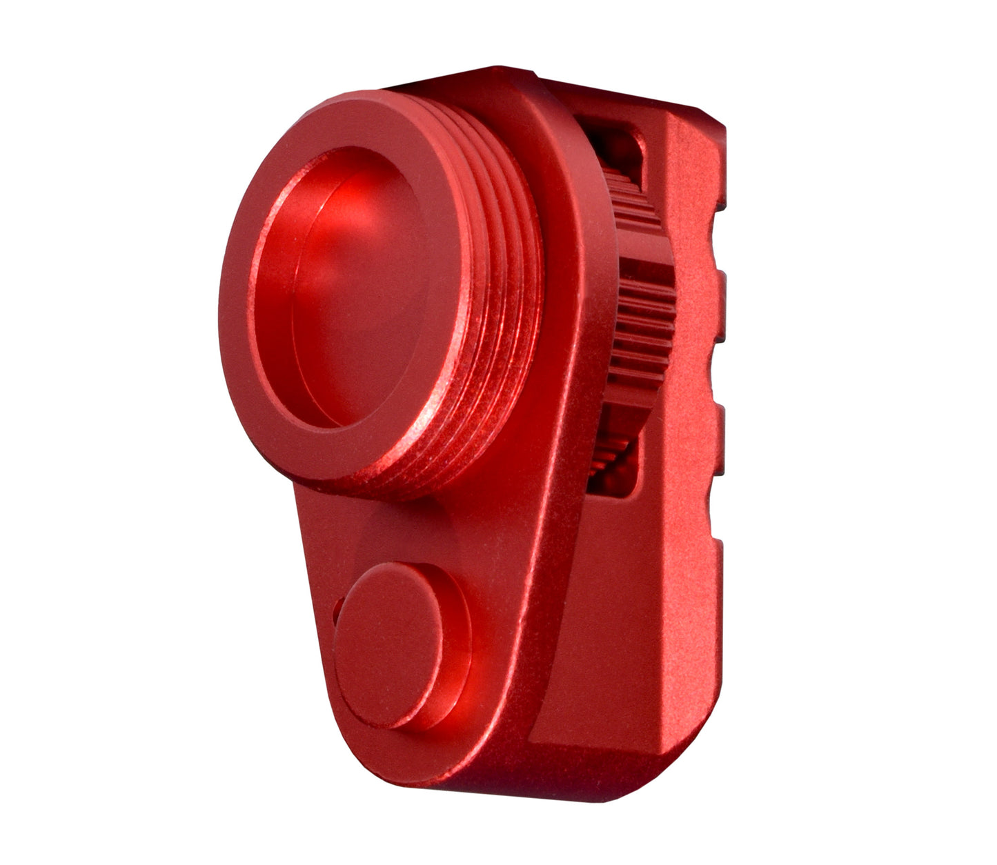 New! Aluminum Bufferless Stock Adapters with Picatinny Rails and QR Holes, Red