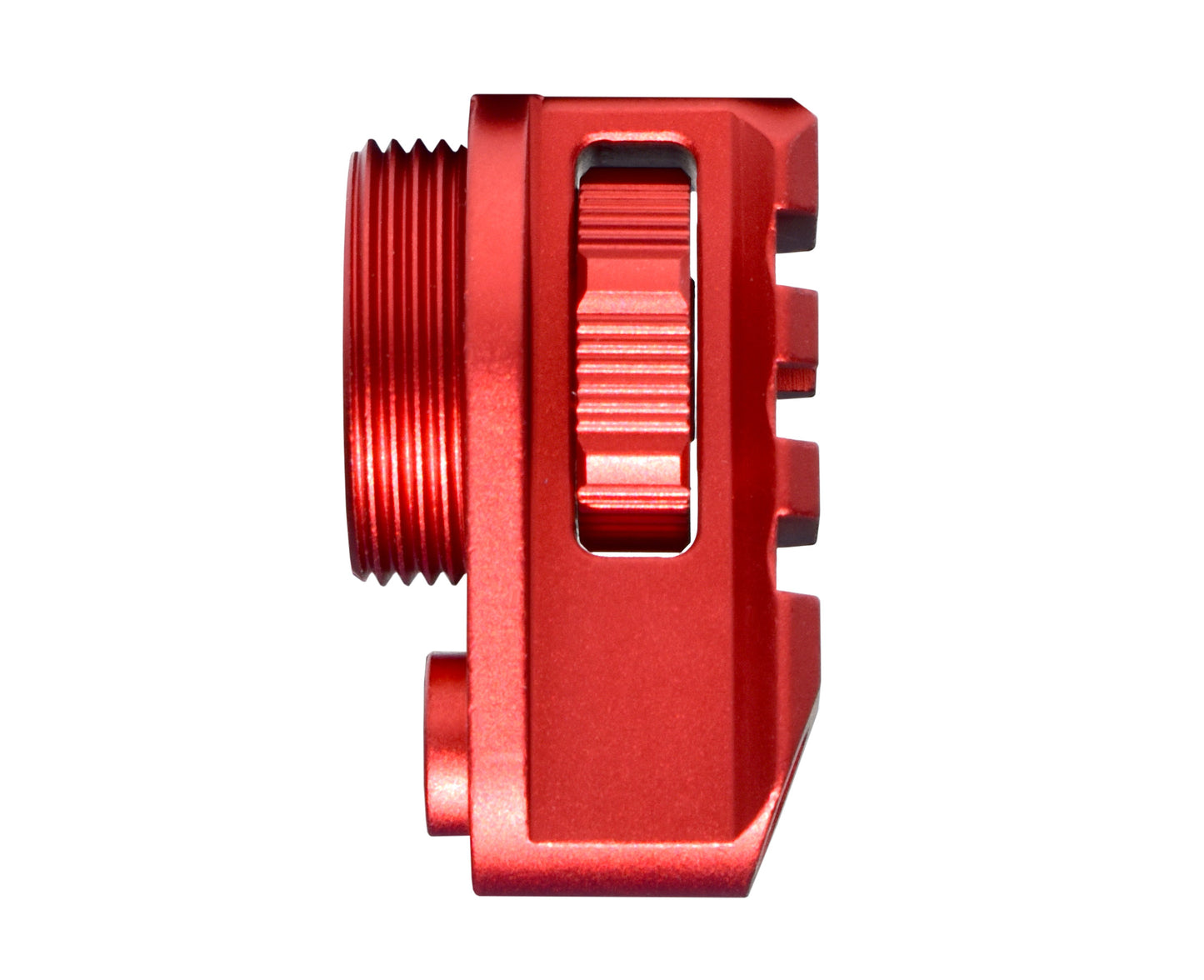 New! Aluminum Bufferless Stock Adapters with Picatinny Rails and QR Holes, Red