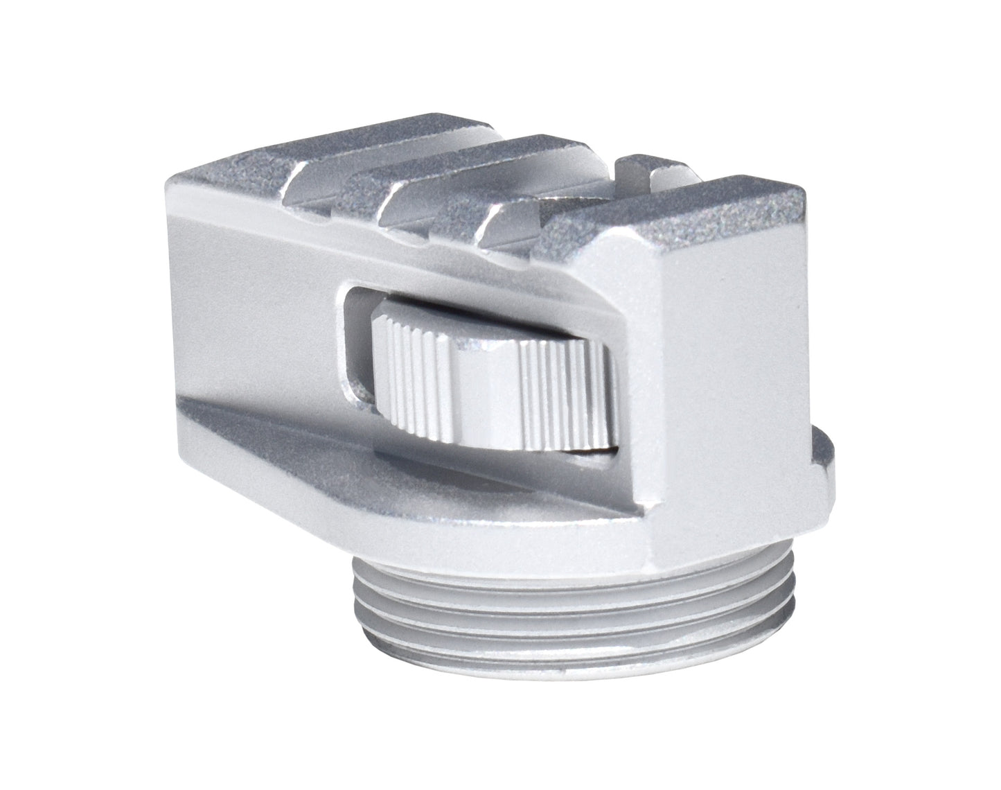 New! Aluminum Bufferless Stock Adapters with Picatinny Rails and QR Holes, Silver