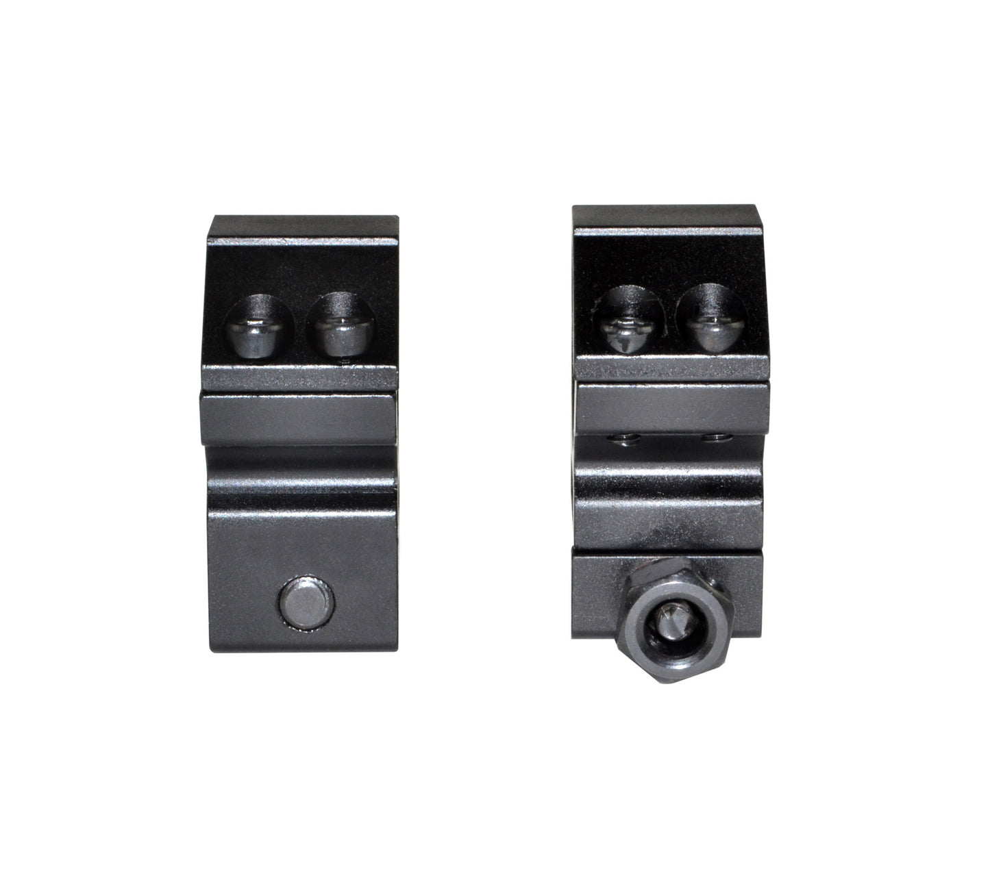 1" Dia. Medium Profile Scope Rings For Picatinny Rail System - Aluminum - Black