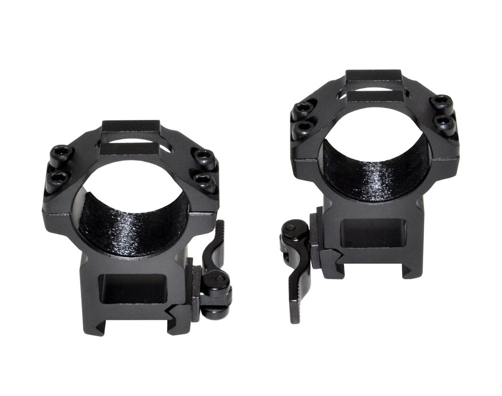 Presma® Wing Series, 30mm Quick Release High Profile Scope Rings for Picatinny/Weaver Rails
