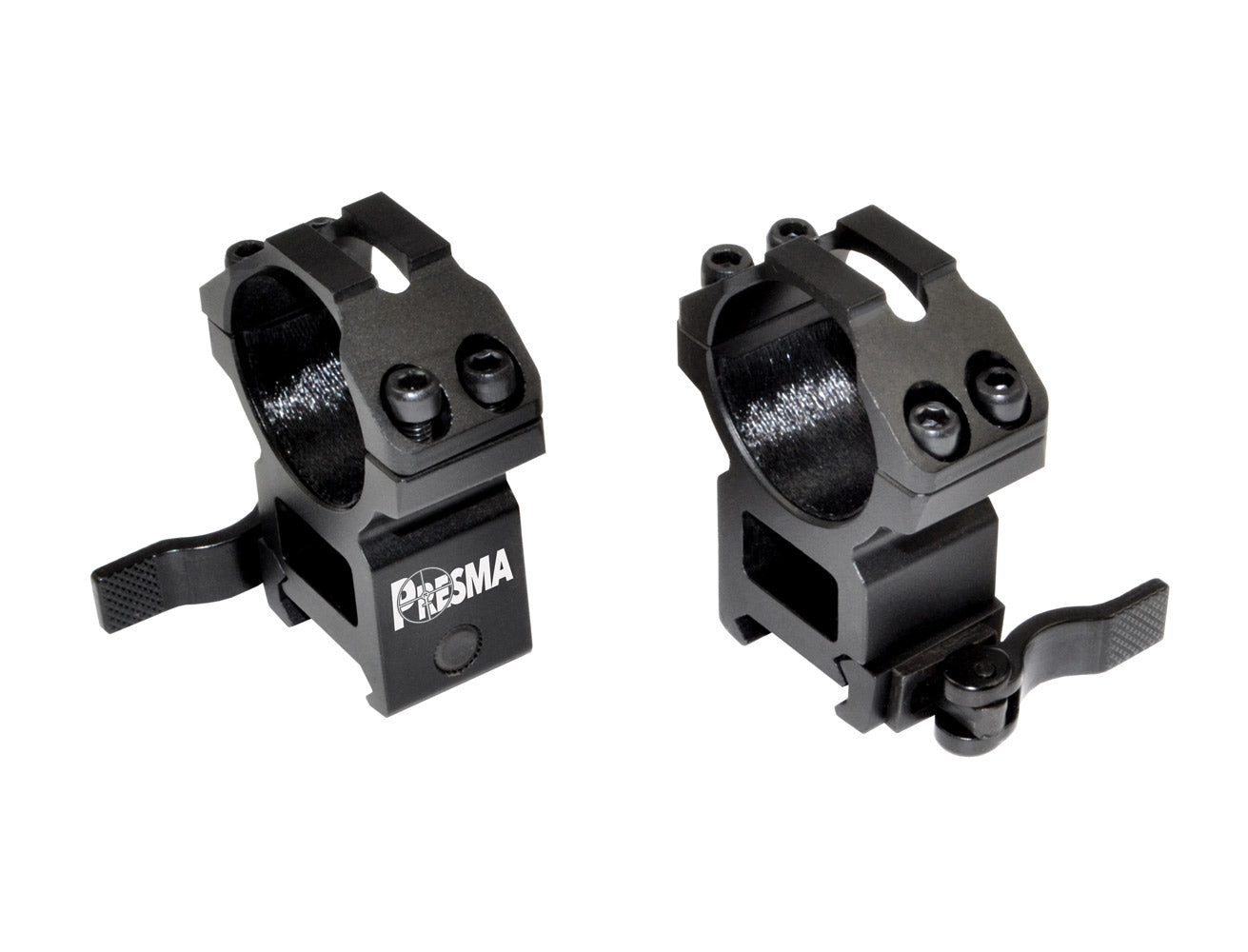 Presma® Wing Series, 30mm Quick Release High Profile Scope Rings for Picatinny/Weaver Rails