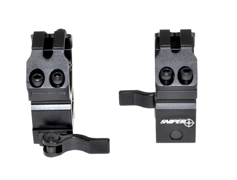 Presma® Wing Series, 30mm Quick Release High Profile Scope Rings for Picatinny/Weaver Rails