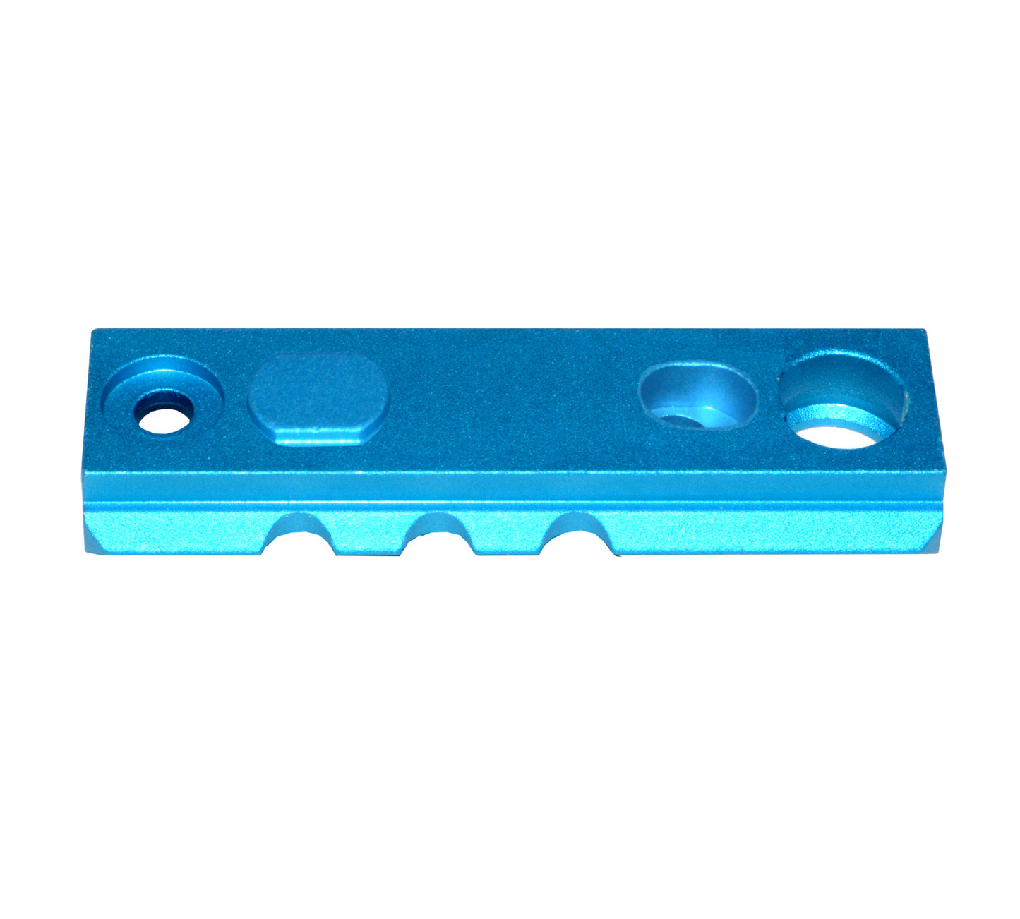 3 Piece Picatinny Rail Section Kit for Keymod Style Slots, Blue Anodized