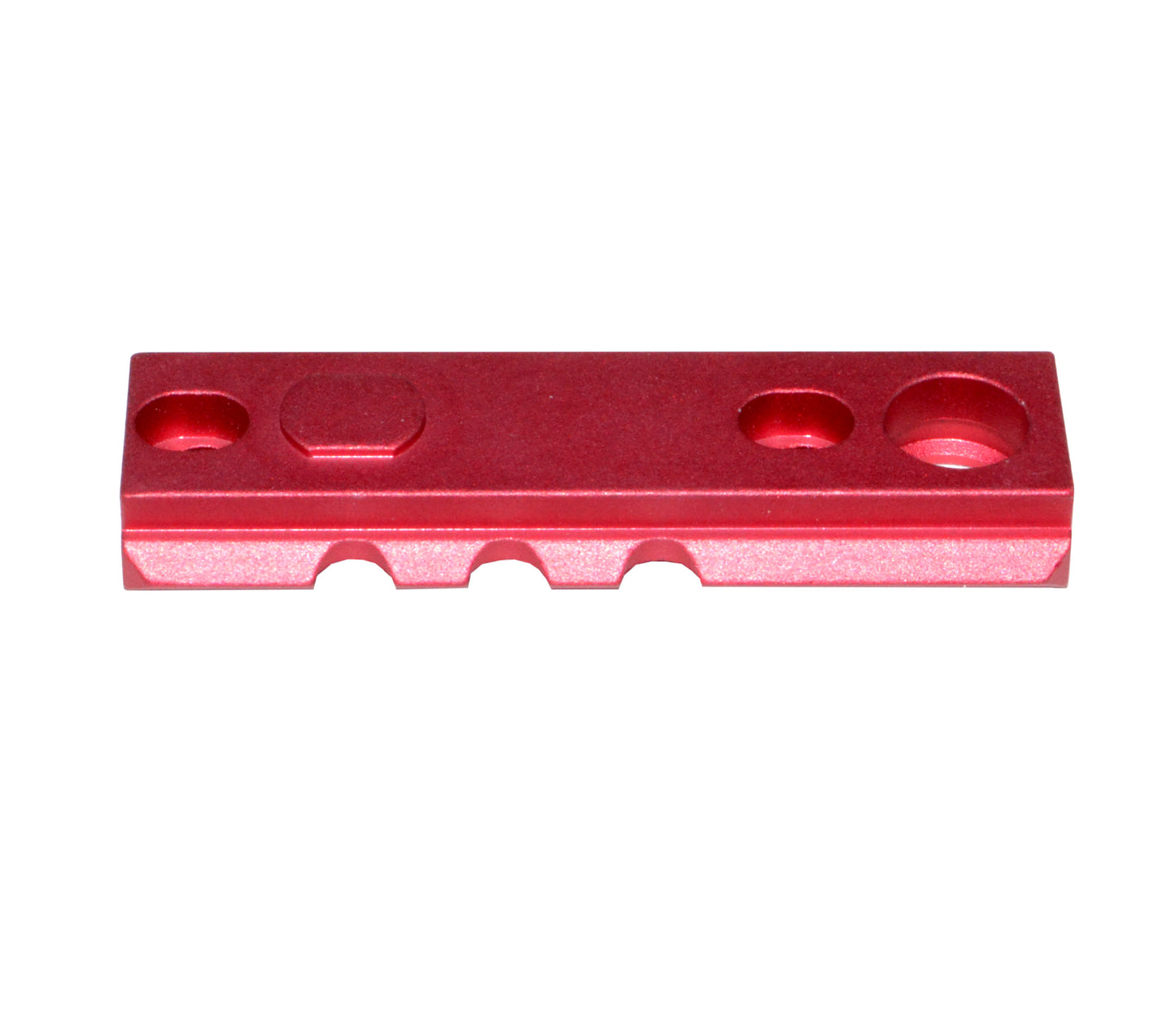 3 Piece Picatinny Rail Section Kit for Keymod Style Slots, Red Anodized
