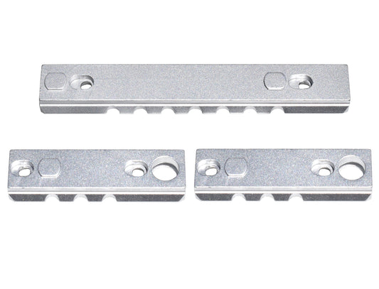 3 Piece Picatinny Rail Section Kit for M-LOK Style Slots, Black Anodized