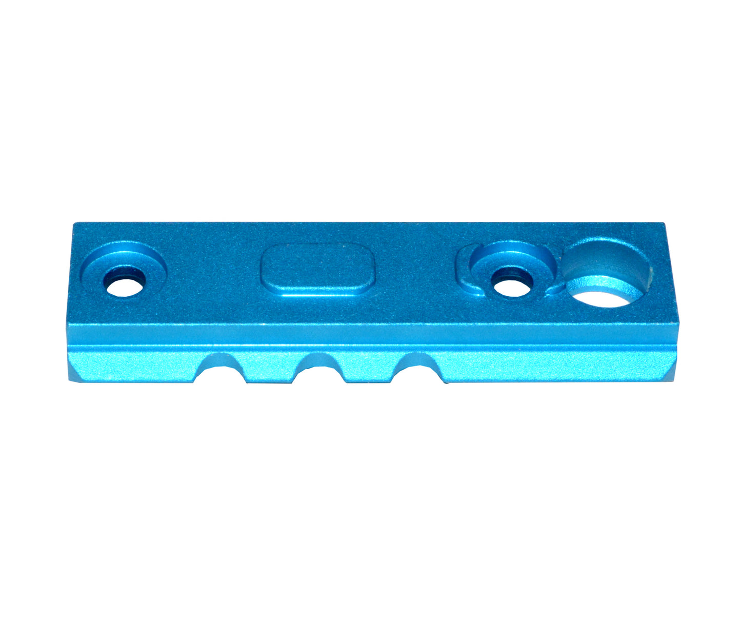 3 Piece Picatinny Rail Section Kit for M-LOK Style Slots, Blue Anodized