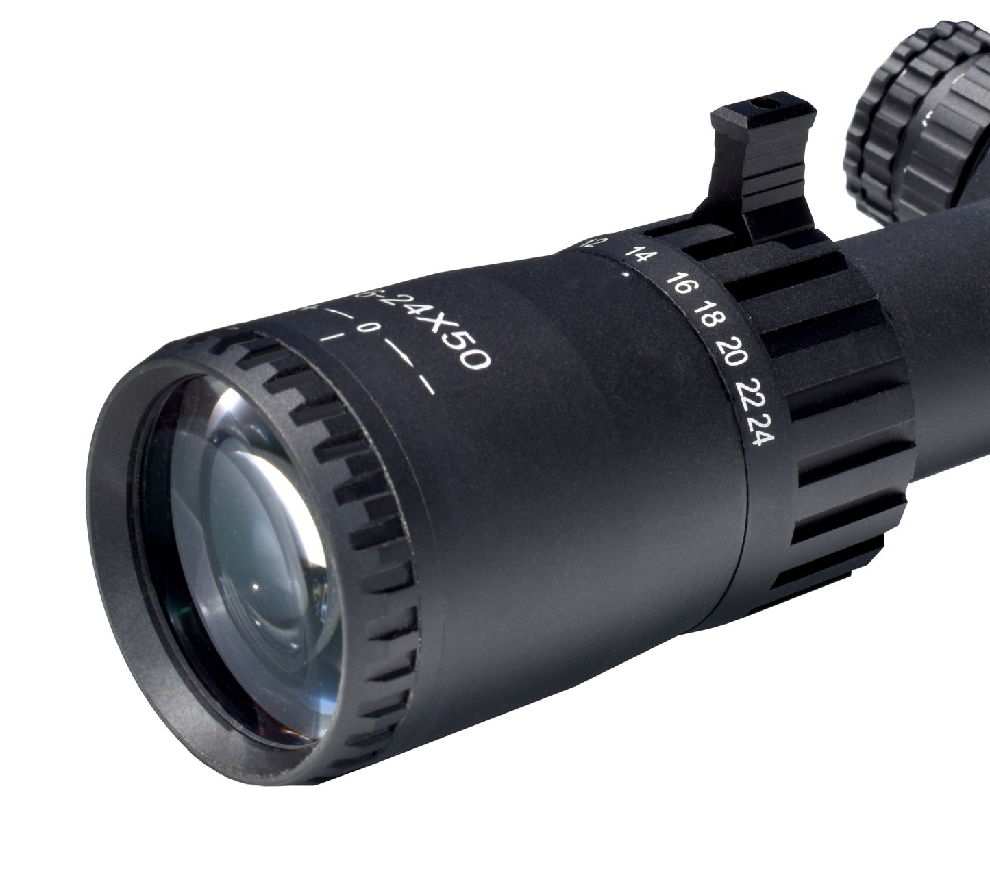 Presma 6-24x50 FFP Compact Rifle Presma Scope, 30mm Tube Diameter, Wide Angle, Side Parallax Adjustment, Illumination