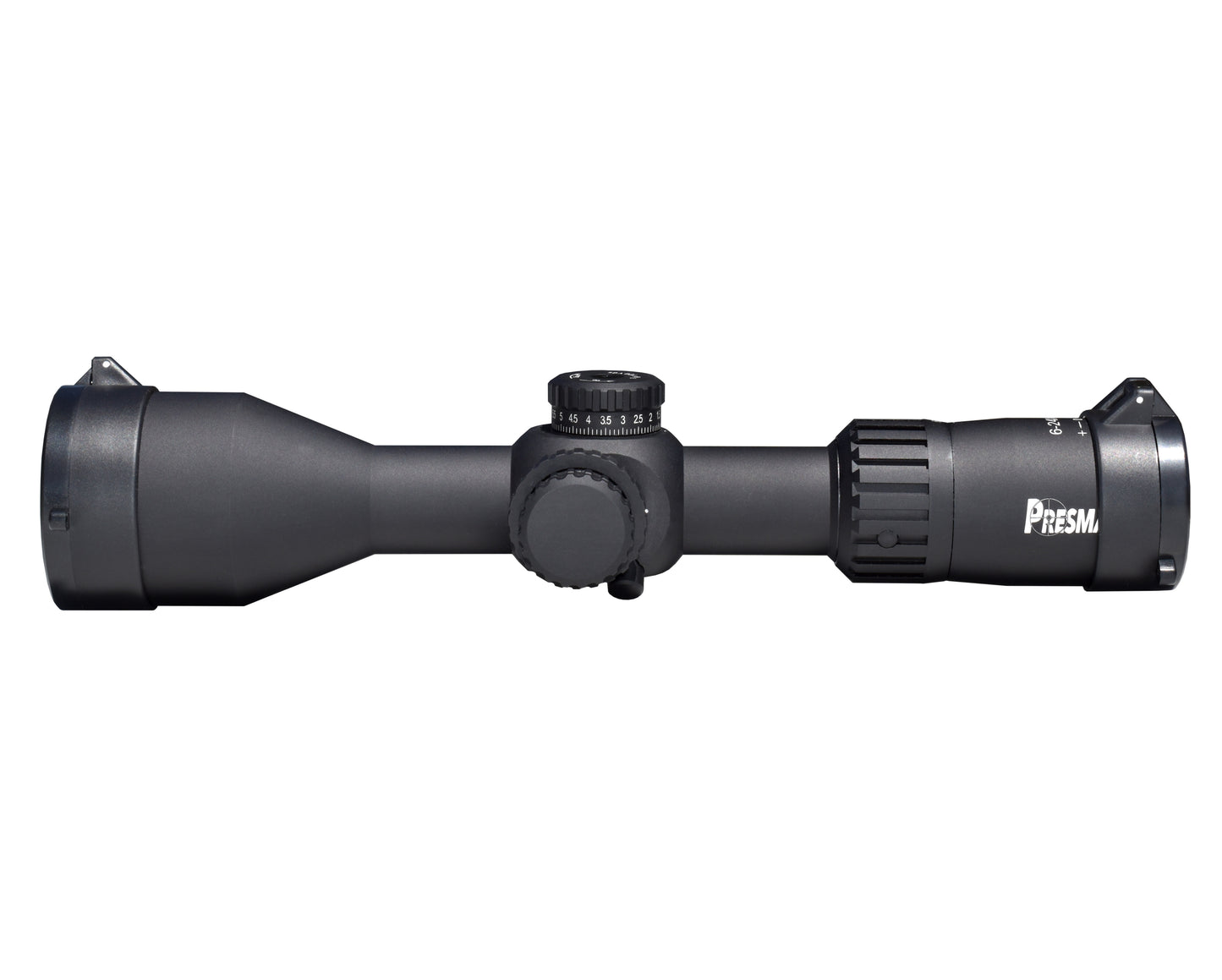 Presma 6-24x50 FFP Compact Rifle Presma Scope, 30mm Tube Diameter, Wide Angle, Side Parallax Adjustment, Illumination