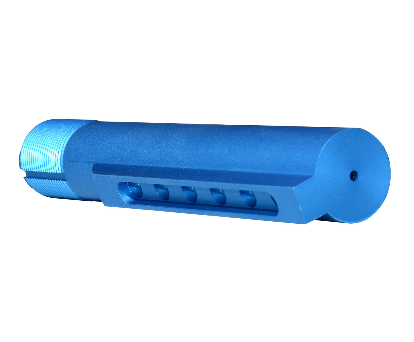 6 Position Military Spec Buffer Tube for AR Stocks, Blue.