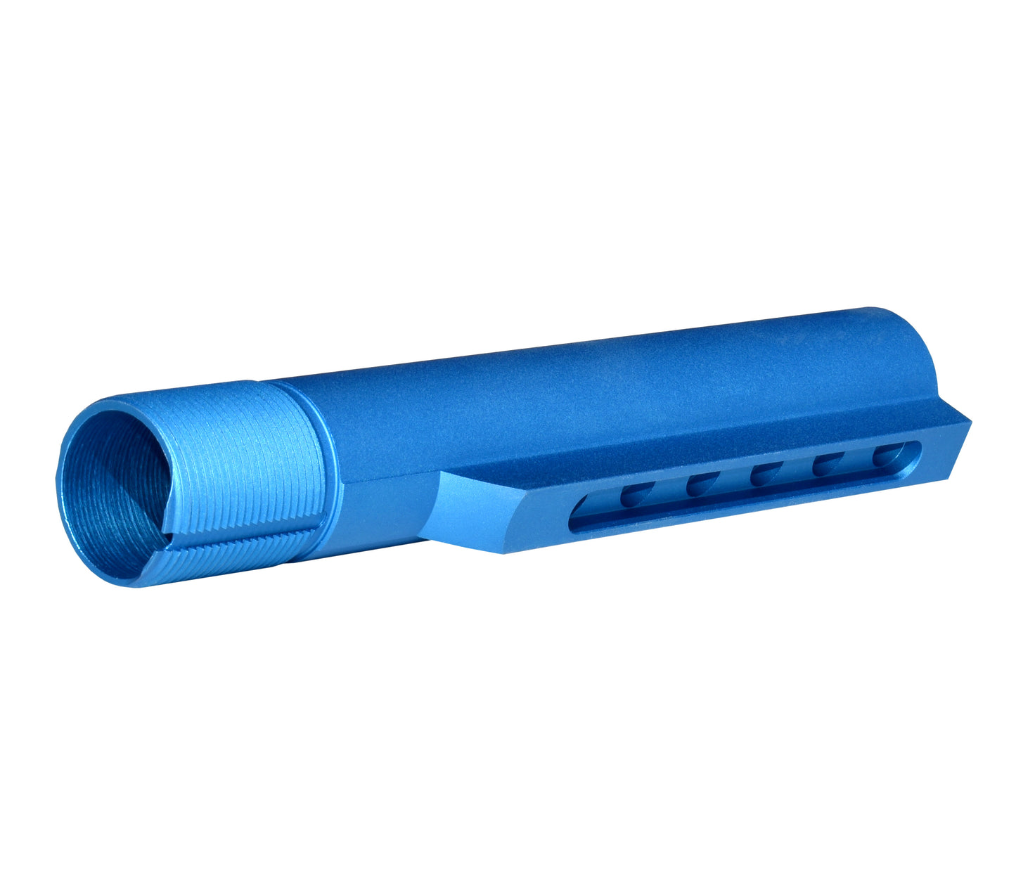 6 Position Military Spec Buffer Tube for AR Stocks, Blue.