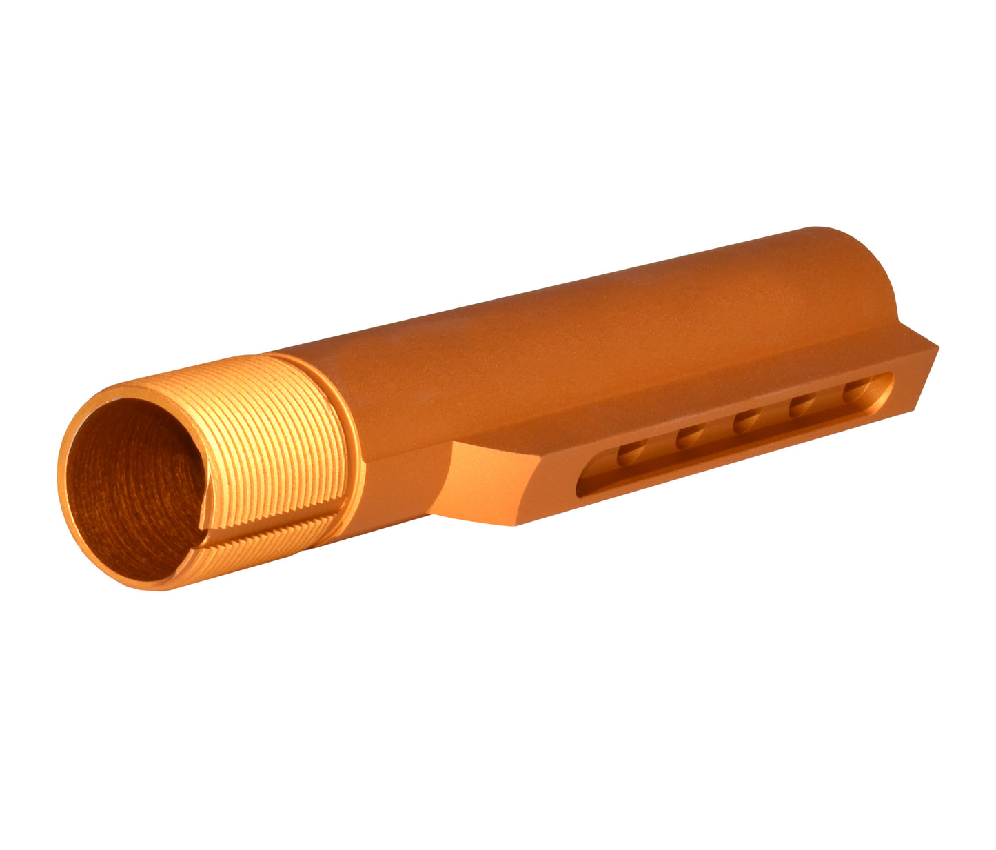 6 Position Military Spec Buffer Tube for AR Stocks, Orange.