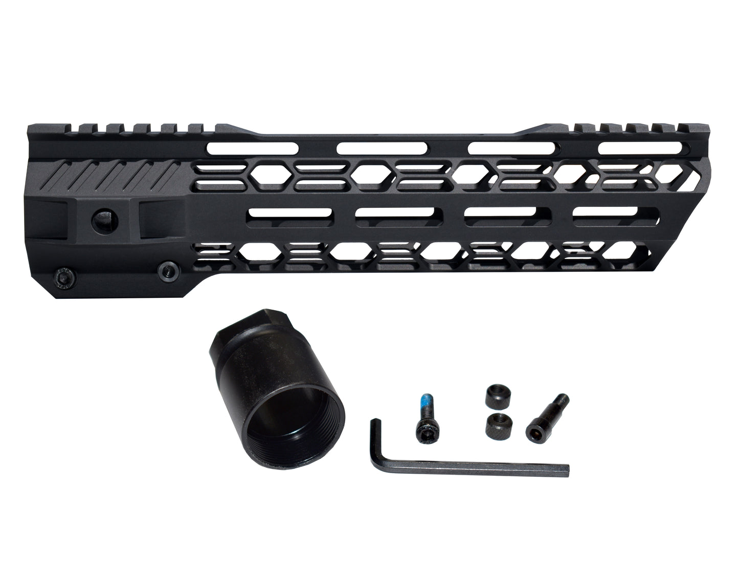 New! Super Light 10" Free Float M-LOK Handguard with Partial Top Rail, AR-10, LR 308. High Profile